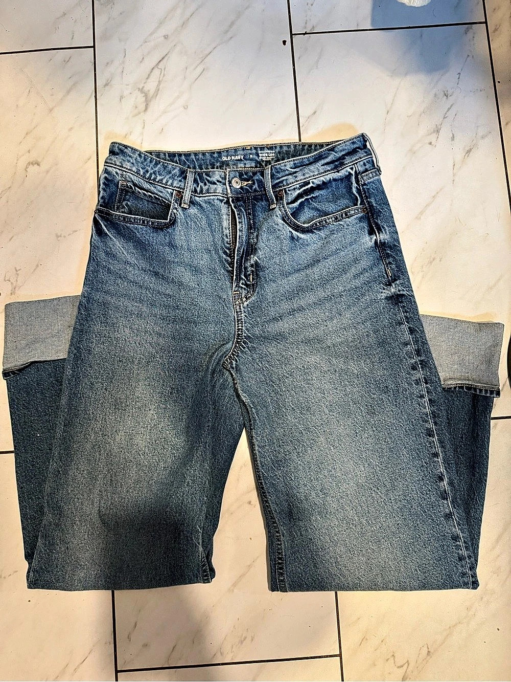 Old Navy Wide Leg Denim extra high rise in Blue